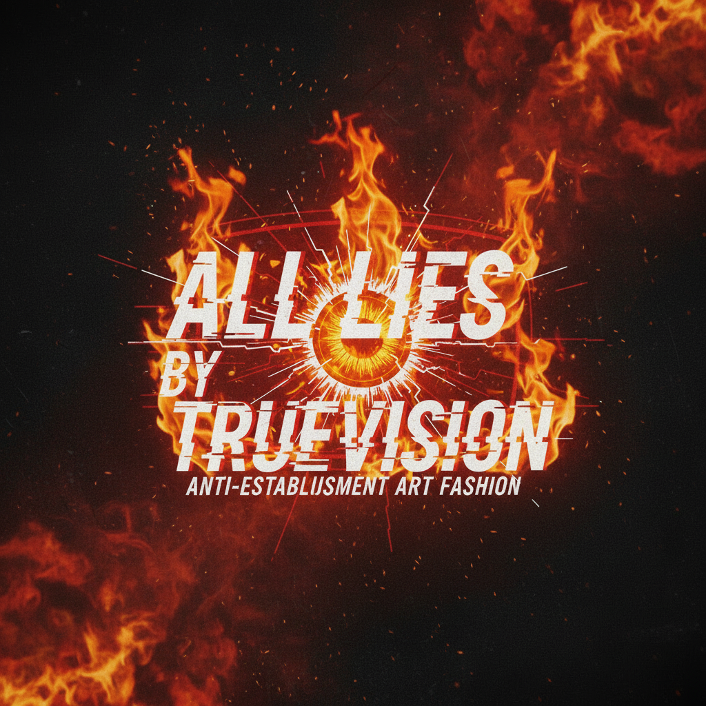 ALL LIES BY TRUEVISION Fiery Logo Concept